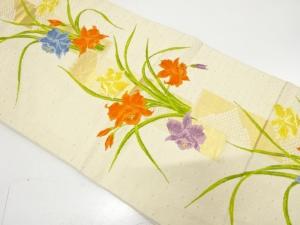 アンティーク　洋花模様織り出し袋帯（材料）